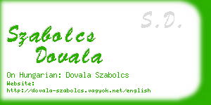 szabolcs dovala business card